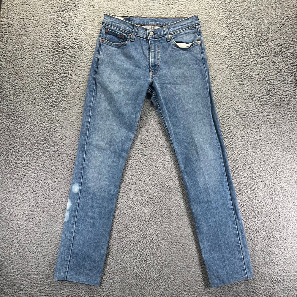 Levi's 511 Jeans Mens 31x32 Blue Blue Denim Straight Leg Faded Workwear Stretch